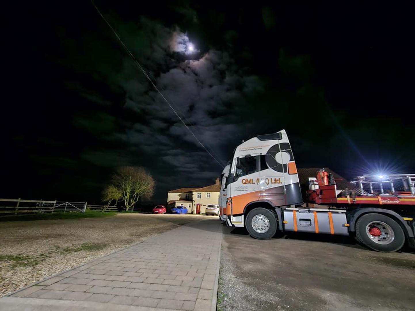 Parked up at night